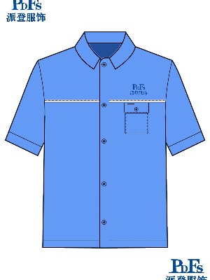 工厂夏季工作服短袖长袖上衣定制吸湿排汗工装上衣定制 派登服饰