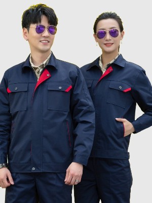 春秋工作服定制耐磨工厂工作服套装定制纯棉工作服定制