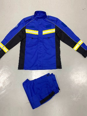 工程防静电工作服定制耐磨加反光条安全服套装定制 派登服饰